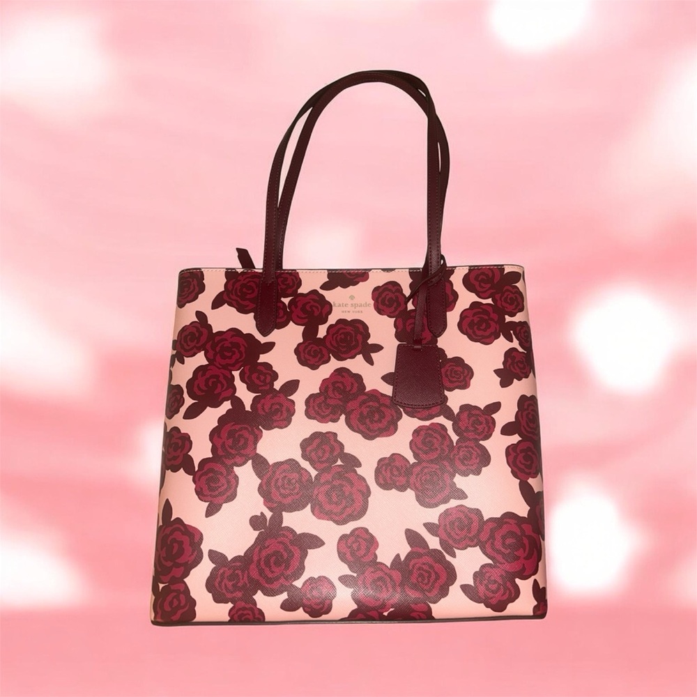 Kate Spade Burgundy Floral Tote